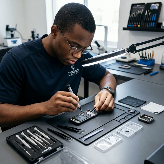 Smartwatch repair with precision tools