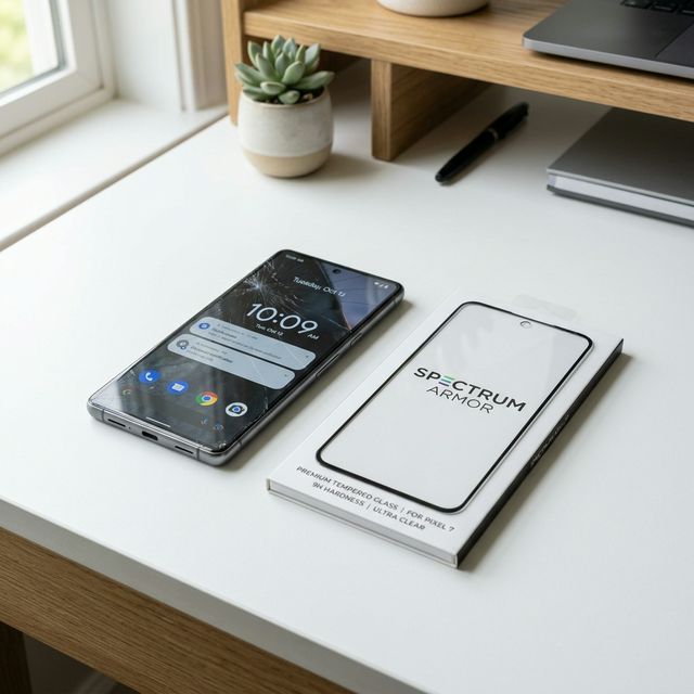 Samsung phone prepared for repair on a clean workshop desk