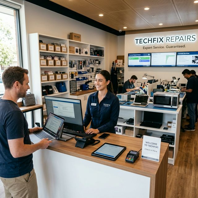 Customer service desk at Patrick Electronique