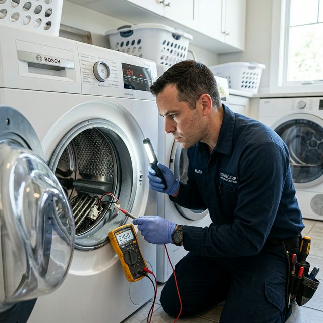 Washing machine drum close up